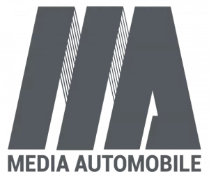 Media Automobile Logo in Grau mit Text